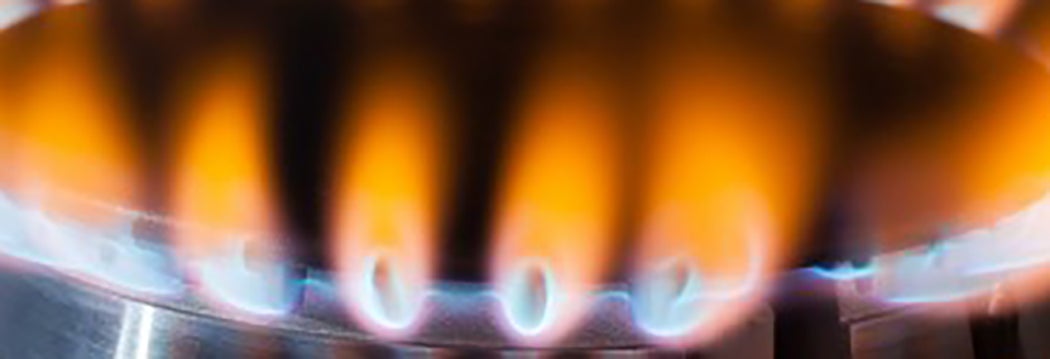 What colour should a gas flame be?